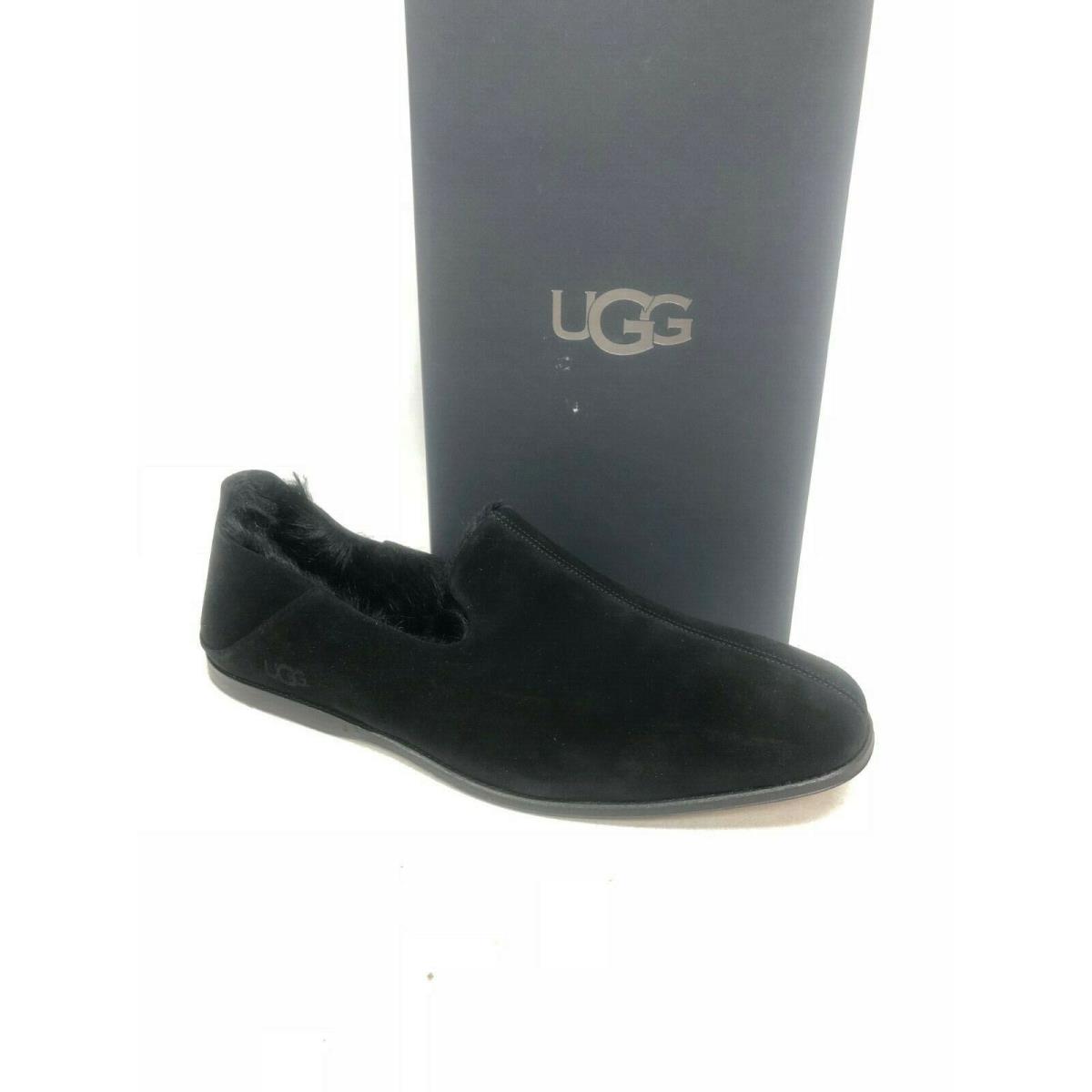 Ugg Australia Men`s Chateau Slipper Black Suede Shoes 1106807 Toscana Slip On