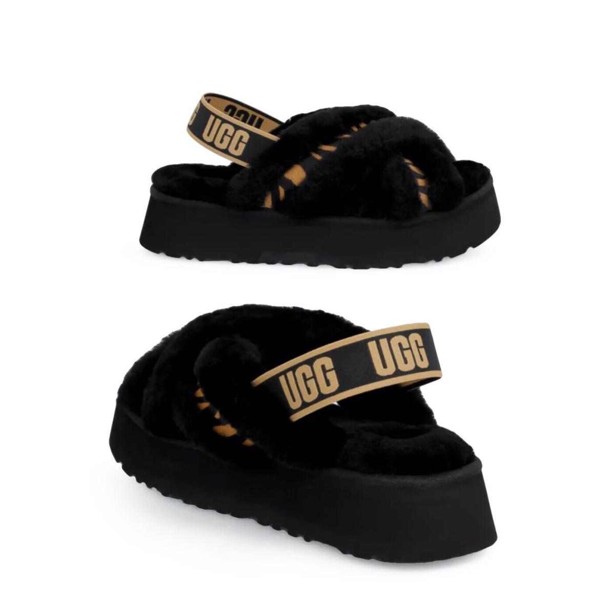 Women`s Shoes Ugg Brand 1127072 Disco Cross Strap Tiger P Flatform Slide