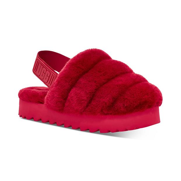 Ugg Women`s Super Fluff Slipper in Red