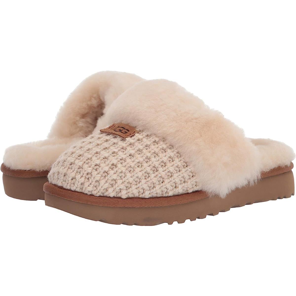 Women`s Shoes Ugg Cozy Knit Platform Slide Slippers 1117659 Cream - Ivory