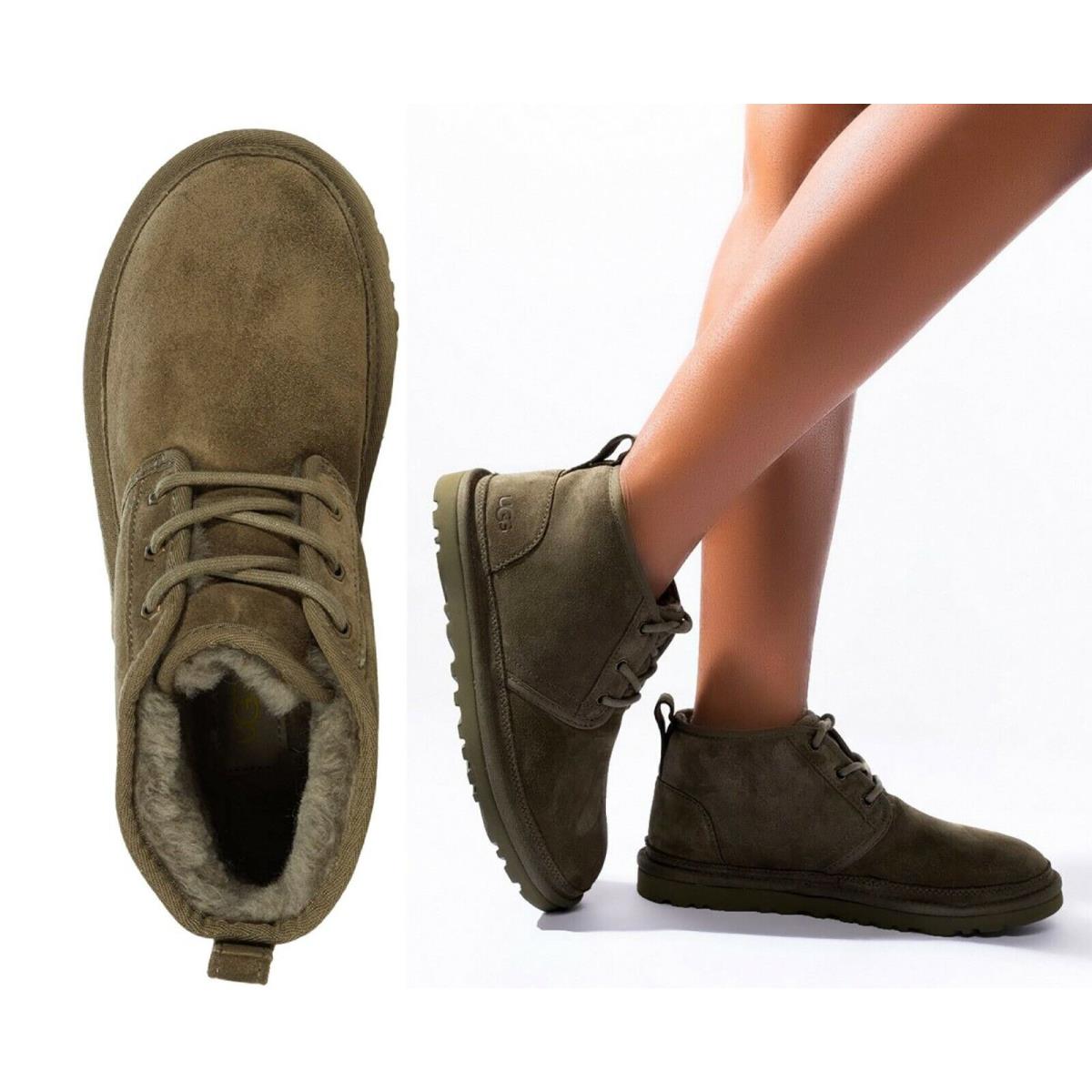 Ugg Brand Women`s Neumel B Olive Chukka Soft Ankle Boots Shoes - Olive
