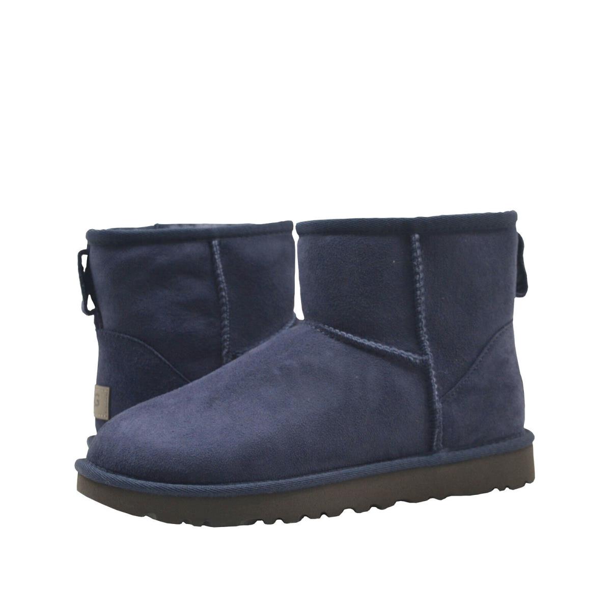 Women`s Shoes Ugg Classic Mini II Sheepskin Ankle Boots 1016222 Eve Blue