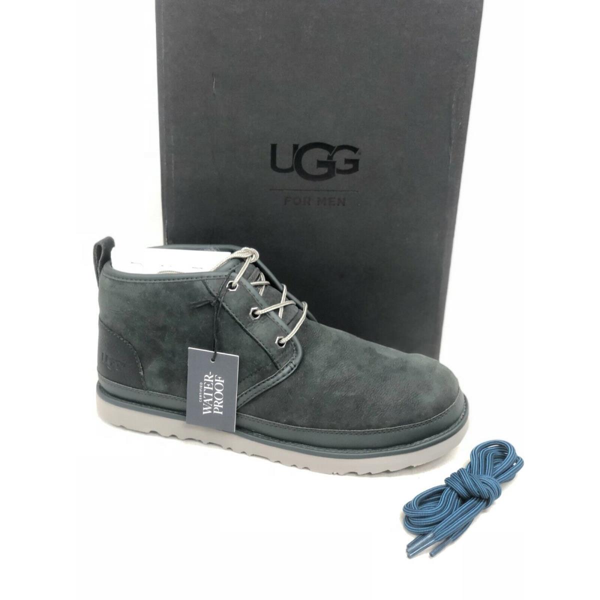 Ugg Australia Men`s Neumel Waterproof True Navy Blue Leather Boots Shoes 1094396