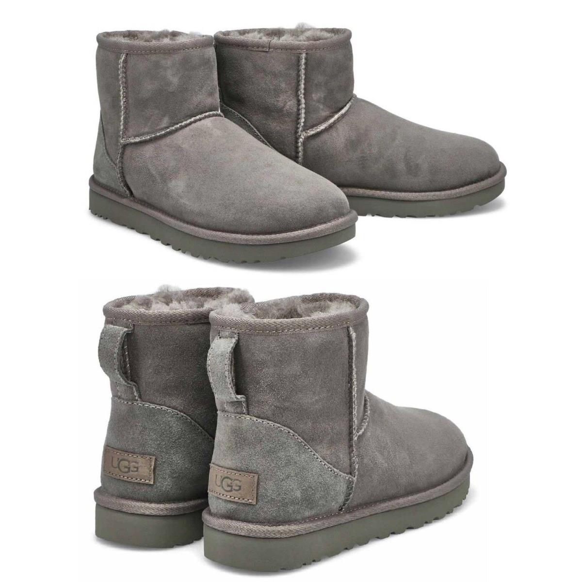 in Shoe Box Ugg Classic Mini 1016222 Grey Women`s Fashion Boots