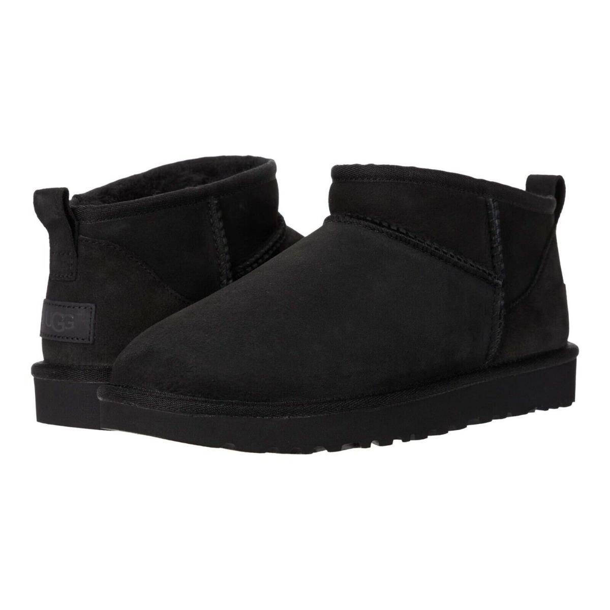 Women`s Shoes Ugg Classic Ultra Mini Sheepskin Ankle Boots 1116109 Black - Black