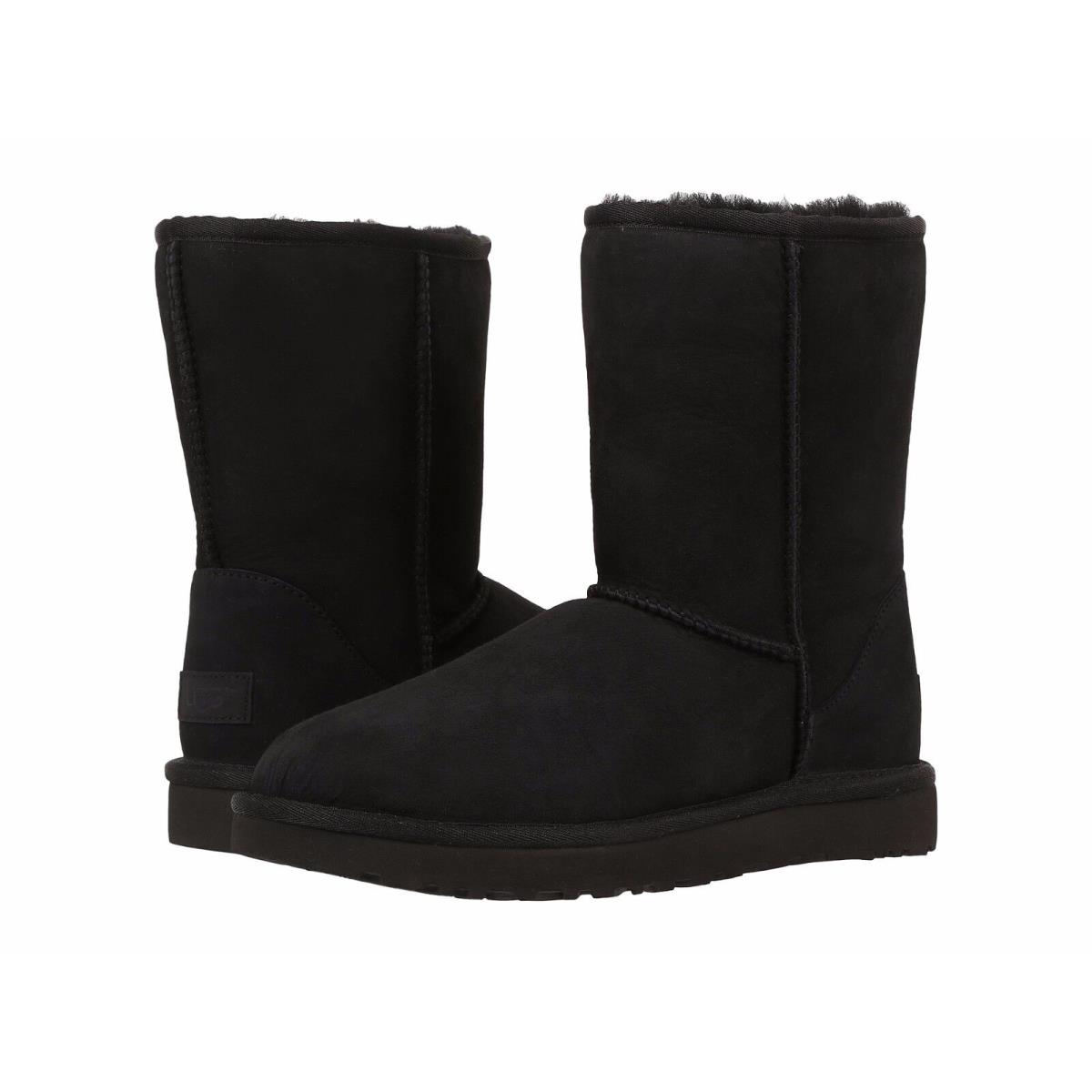 Women`s Shoes Ugg Classic Short II Mid-calf Sheepskin Boots 1016223 Black