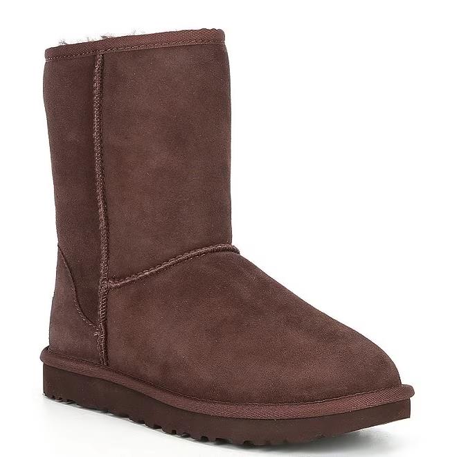 Women`s Shoes Ugg Classic Short II Mid-calf Sheepskin Boots 1016223 Burnt Cedar