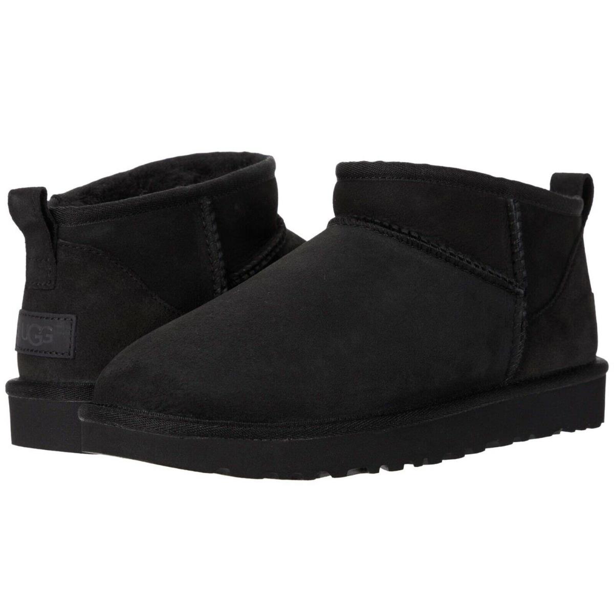 Ugg Classic Ultra Mini Women`s Winter Ankle Boots Shoes Black