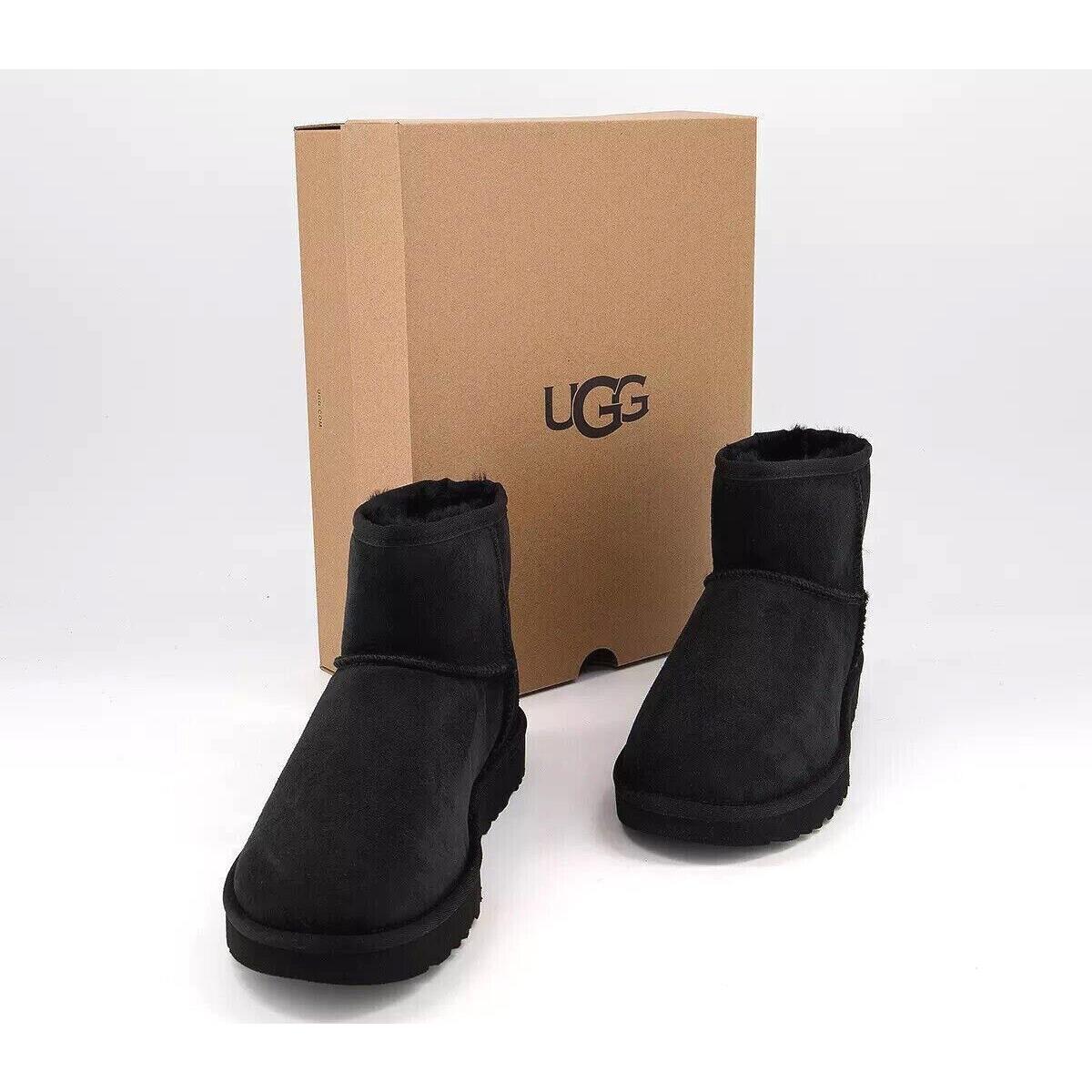 Women`s Ugg Brand Classic Mini II Soft Winter Boots Shoes Black 1016222