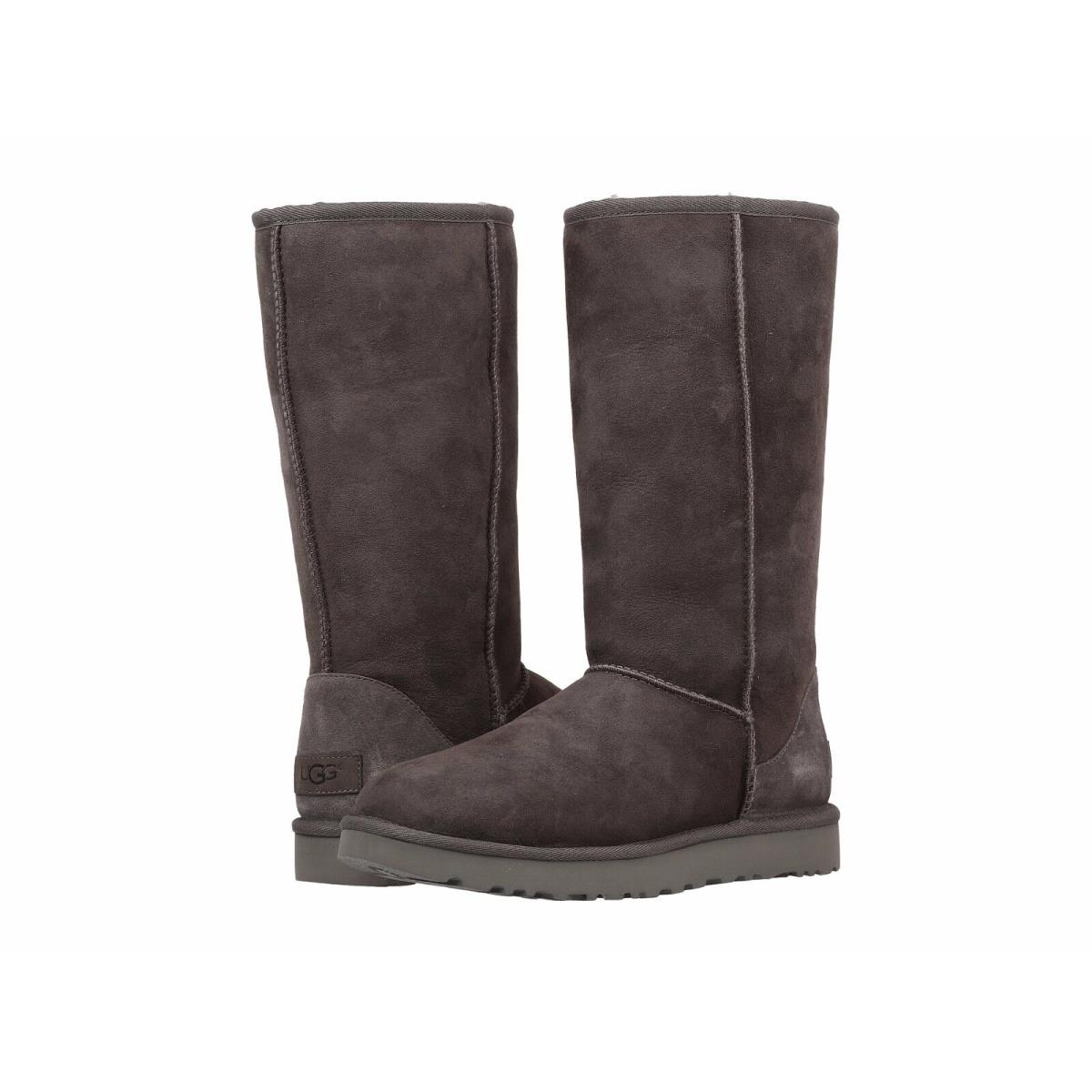 Women`s Shoes Ugg Classic Tall II Slip On Sheepskin Boots 1016224 Grey - Gray