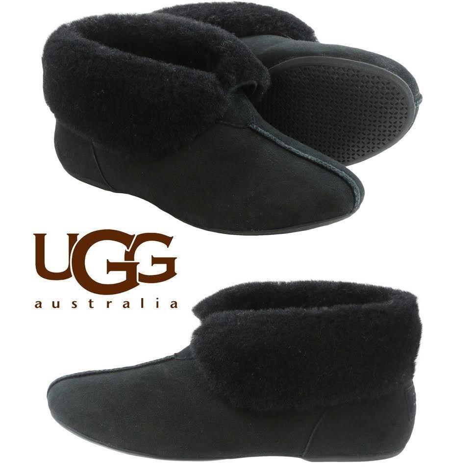 Ugg Australia Nernie Fur Fashion Women`s Cozy Slippers Home House Black