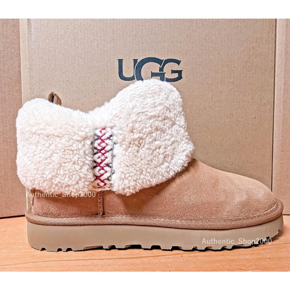 Ugg Women`s Ultra Mini Ugg Braid Boots Shoes Chestnut 1151750