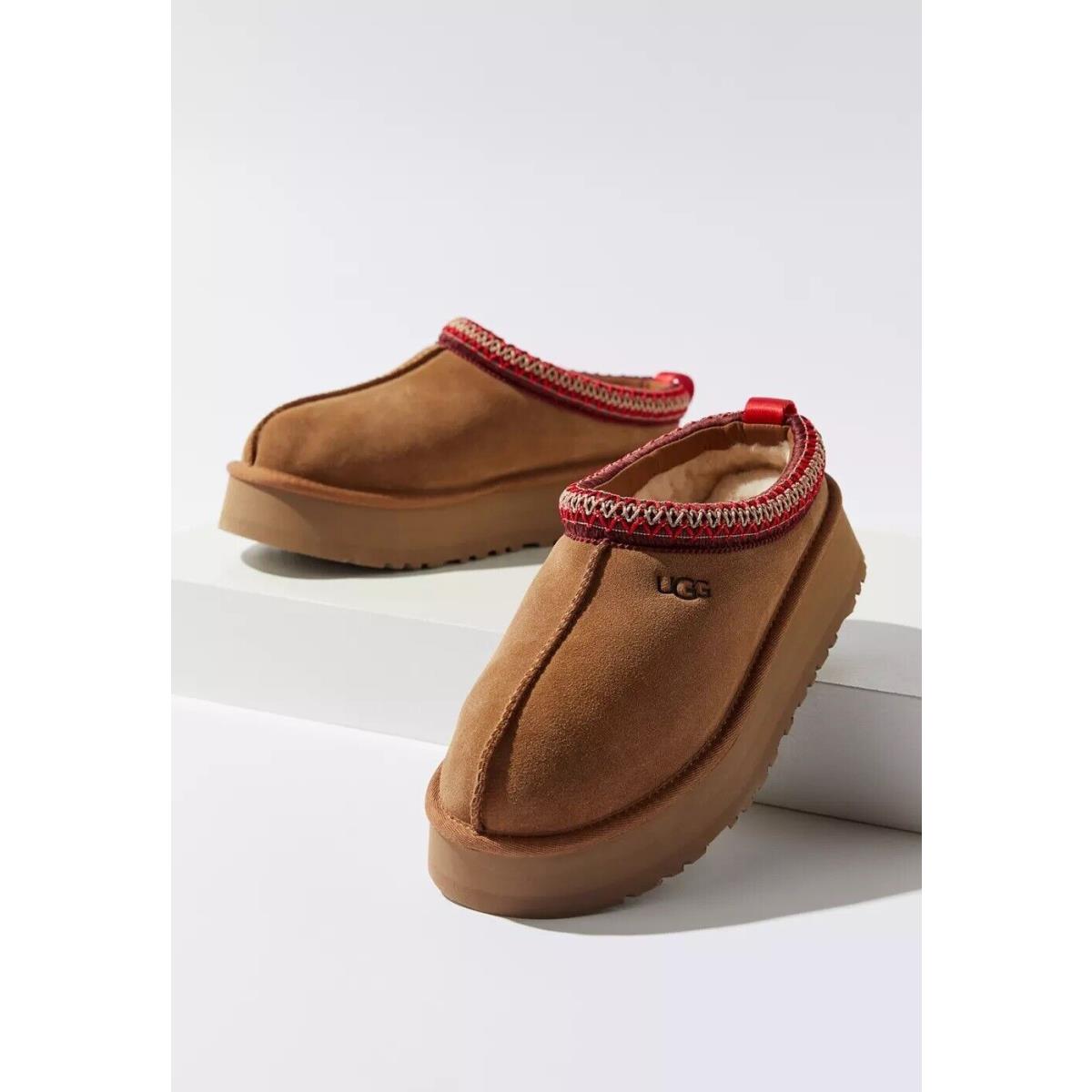 Women`s Ugg Brand Platform Tazz Slipper Sandals Shoes Chestnut 1122553