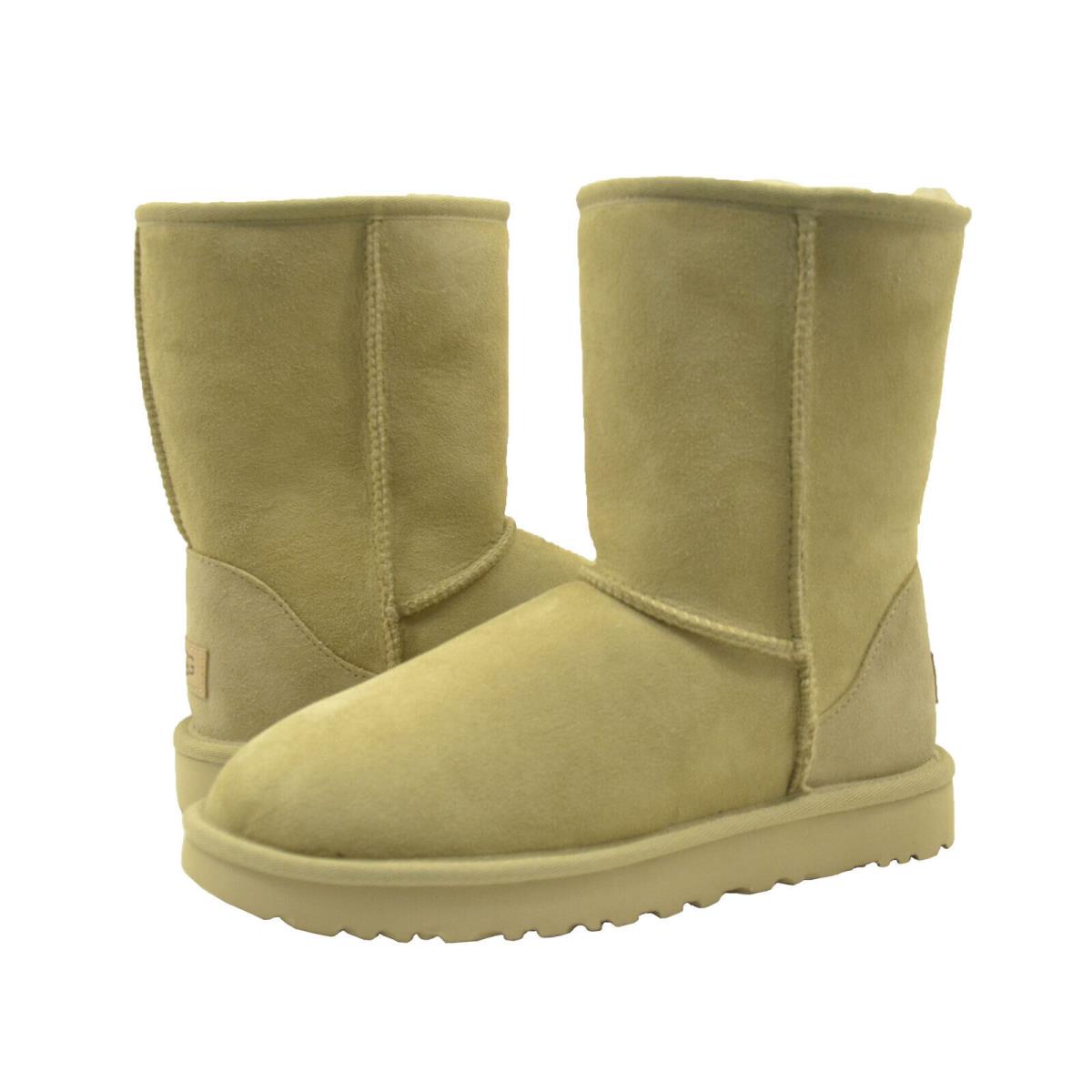 Women`s Shoes Ugg Classic Short II Mid-calf Sheepskin Boots 1016223 Mustard Seed