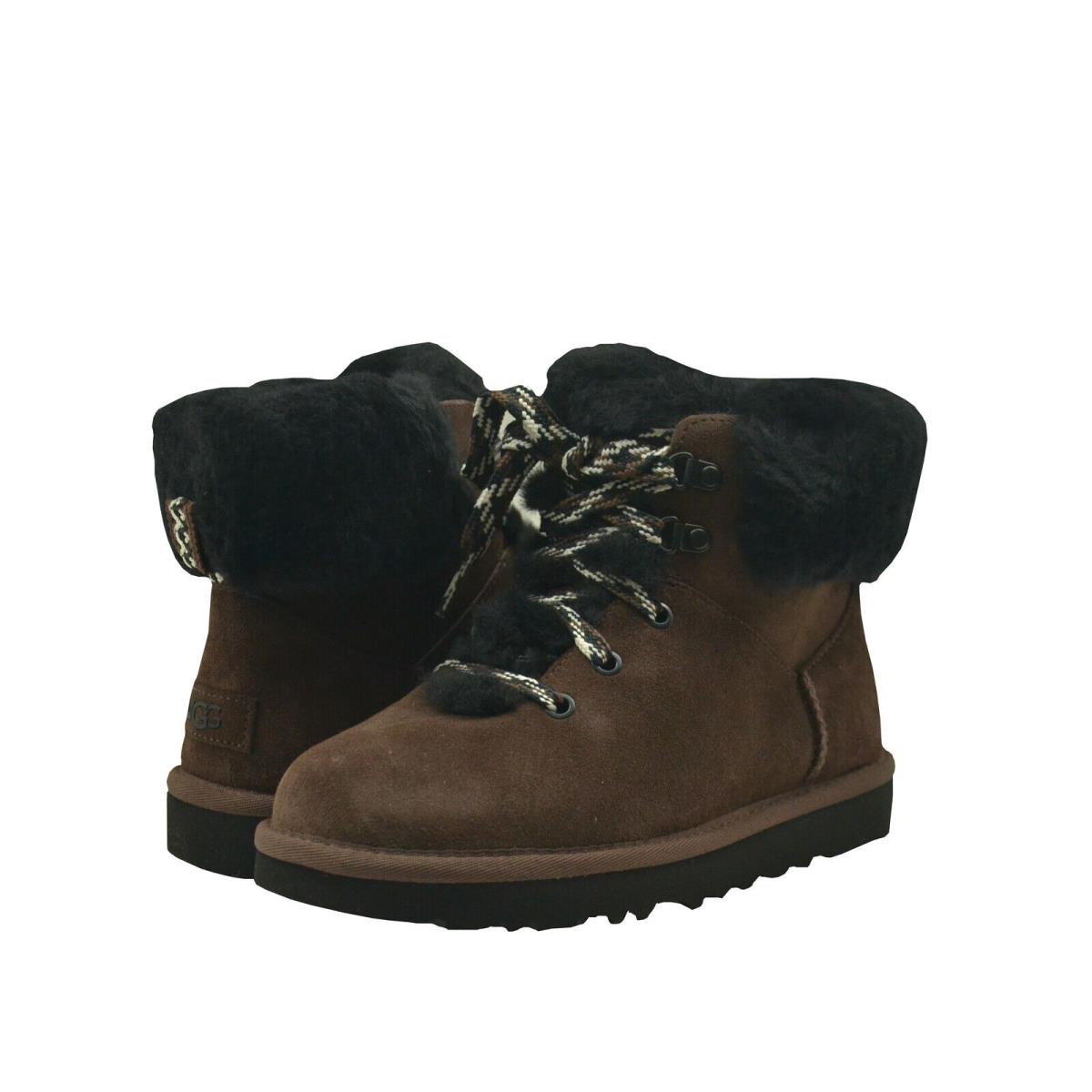 Women`s Shoes Ugg Classic Mini Alpine Lace Ankle Boot 1130558 Burnt Cedar
