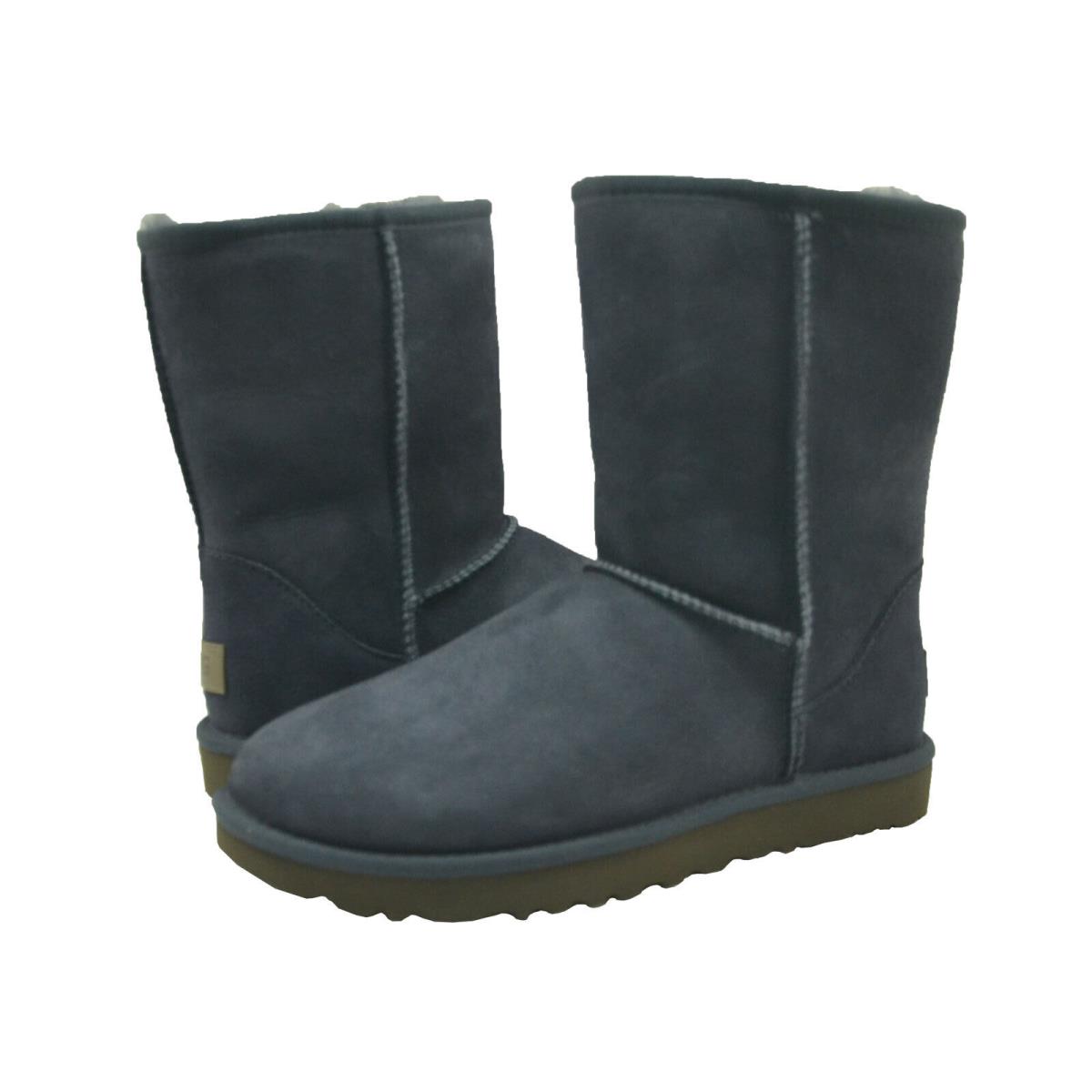Women`s Shoes Ugg Classic Short II Mid-calf Sheepskin Boots 1016223 Eve Blue - Blue