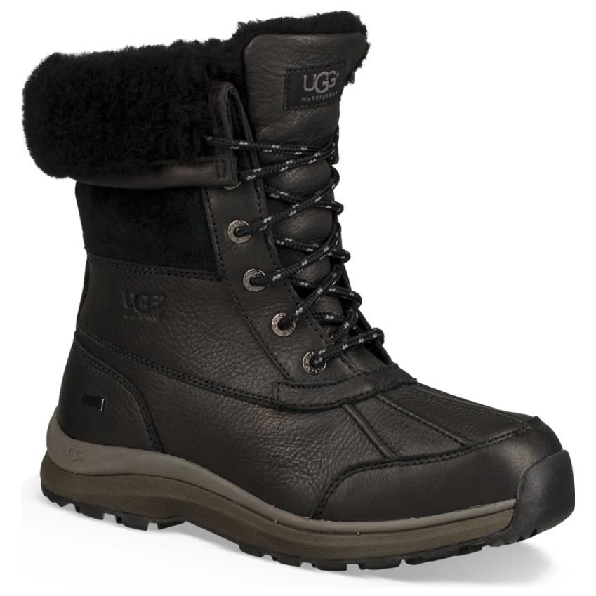 Womens Shoes Ugg Adirondack Iii Leather/suede Winter Boots 1095141 Black / Black - Black