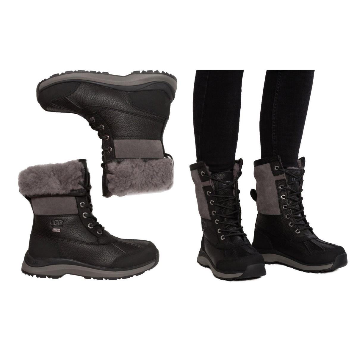 Ugg Brand Women`s Shoes Waterproof Adirondack Iii Snow Boots Black