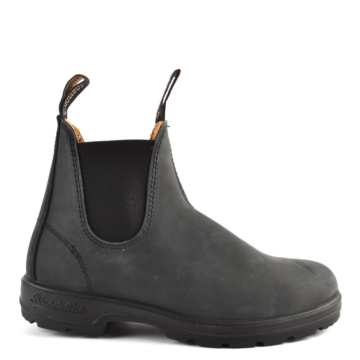 Blundstone Style 587 Rustic Black Leather Boots For Men