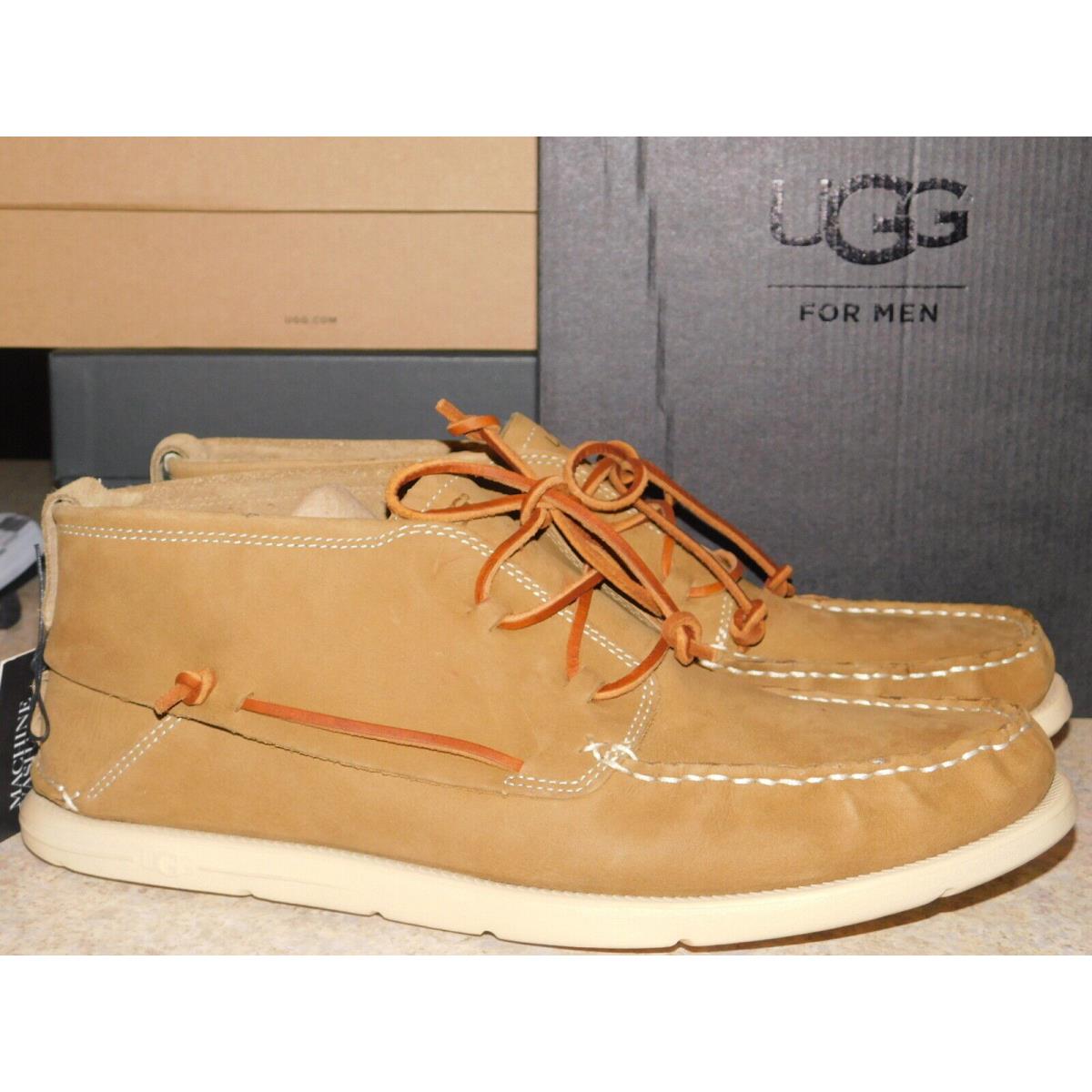 Mens Size 8 Caramel Ugg Beach Moc Leather Chukka Boat Shoes Boots 1101502