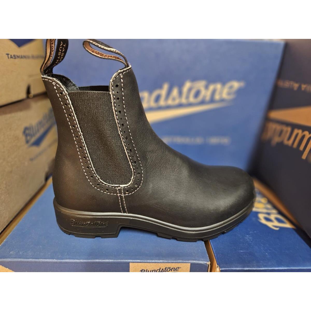 1448 Blundstone Black Leather High Top Chelsea Boots For Women`s