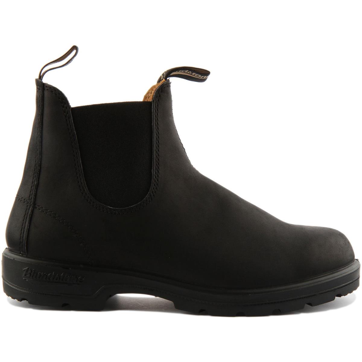 Blundstone 558 Unisex Pull On Leather Chelsea Boots In Black Size US 7 - 13