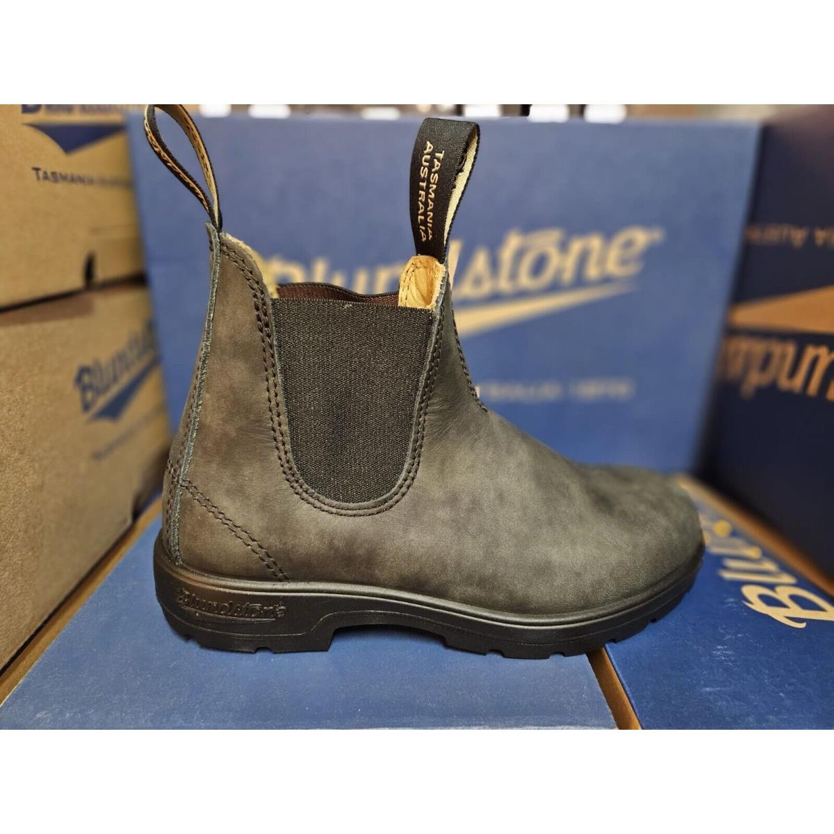 587 Blundstone Chelsea Boots Leather Line In Rustic Black For Men`s