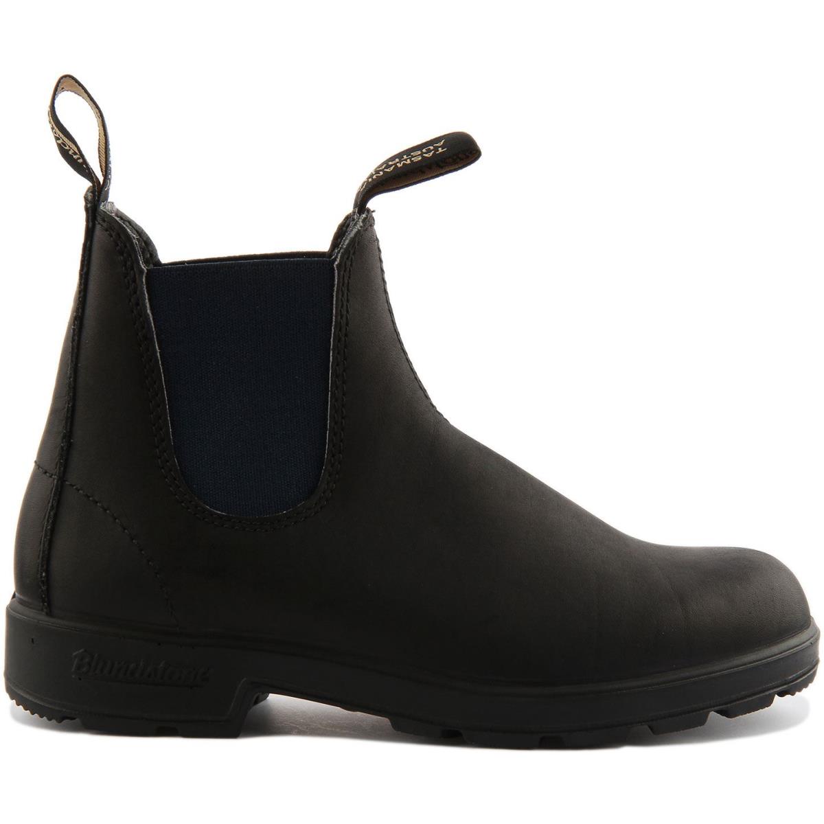 Blundstone 1917 Unisex Pull On Leather Chelsea Boot In Black Blue Size US 5 - 11