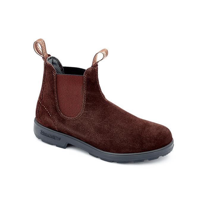 Blundstone Suede Chelsea Boot Men`s Sizing Slip Water Resistant 9 Colors 1458-Brown