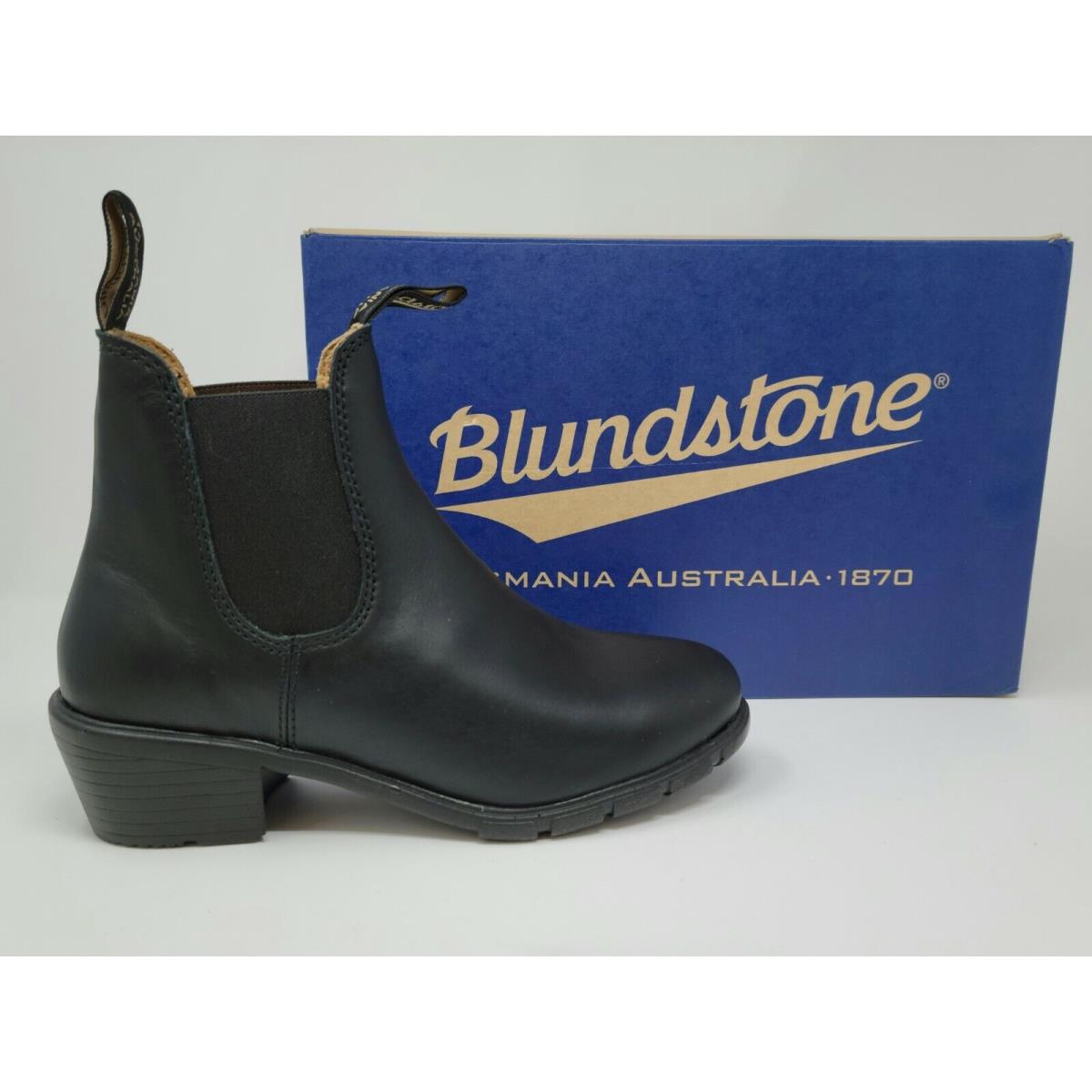 Blundstone Women`s 1671 Heeled Chelsea Black Leather Premium Boots