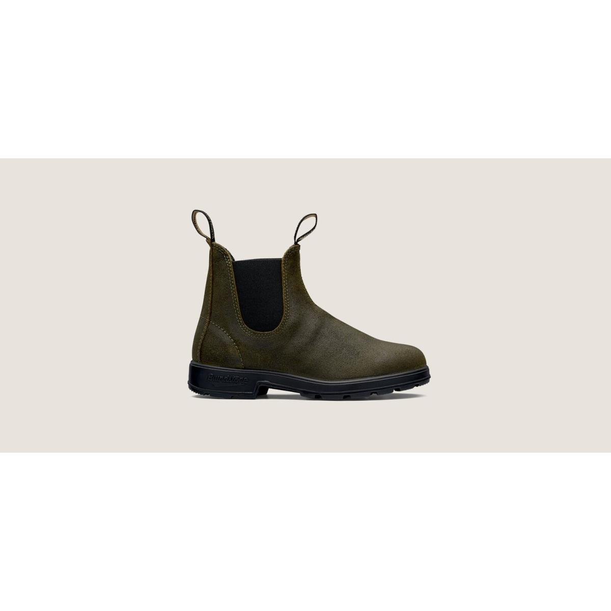 Blundstone Men`s Chelsea Olive Water-resistant Lightweight Leather Boot 1615 Dark/Olive