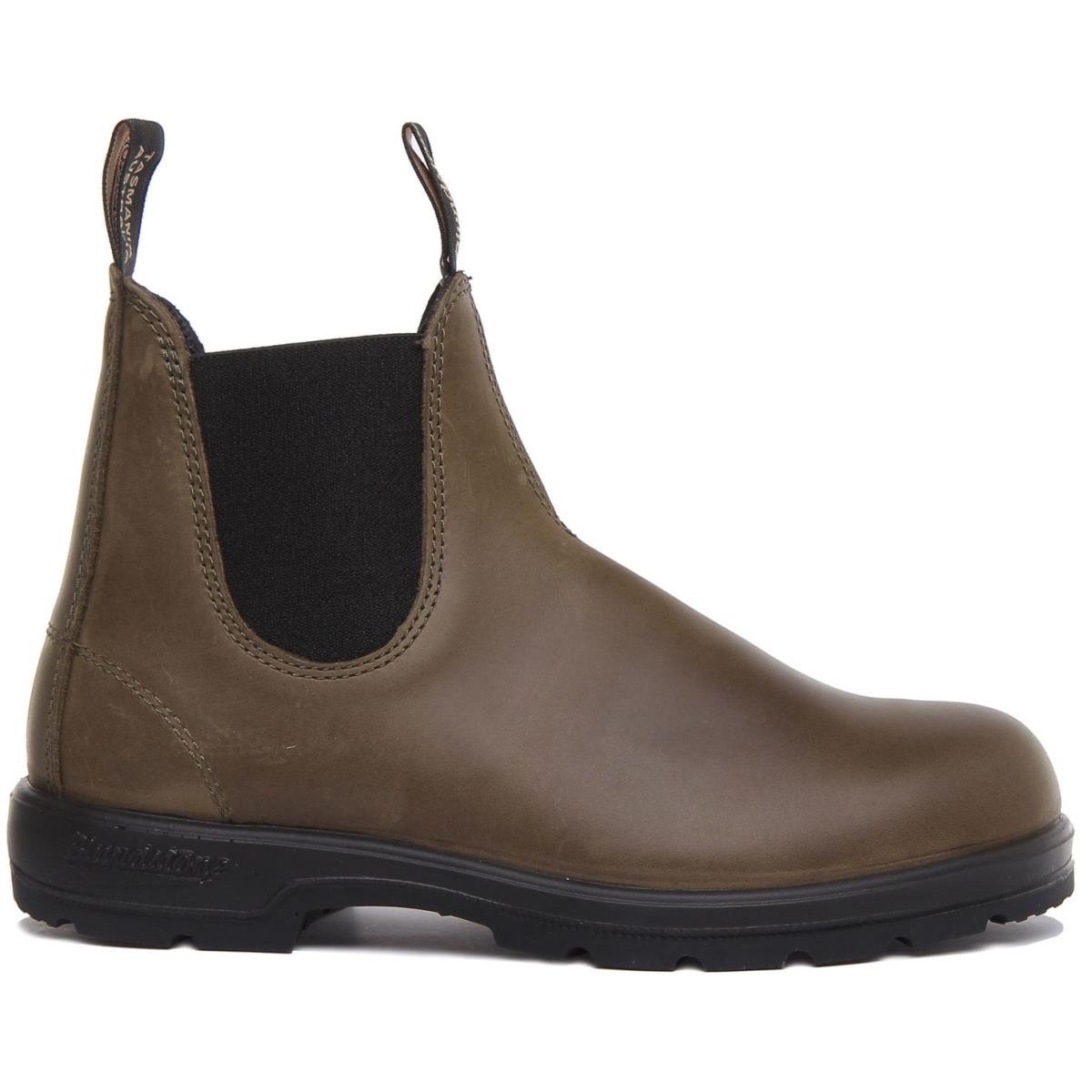 Blundstone 2052 Unisex Pull On Leather Chelsea Boot In Dark Green Size US 4 - 13 DARK GREEN