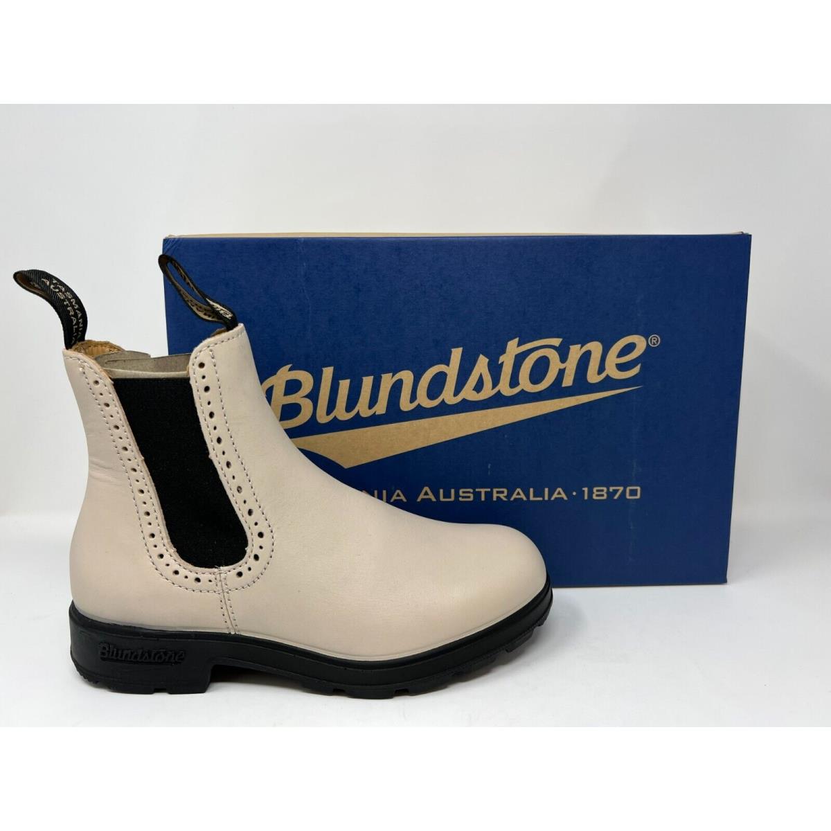 Blundstone Women`s 2156 Pearl White Premium Leather Chelsea Boots