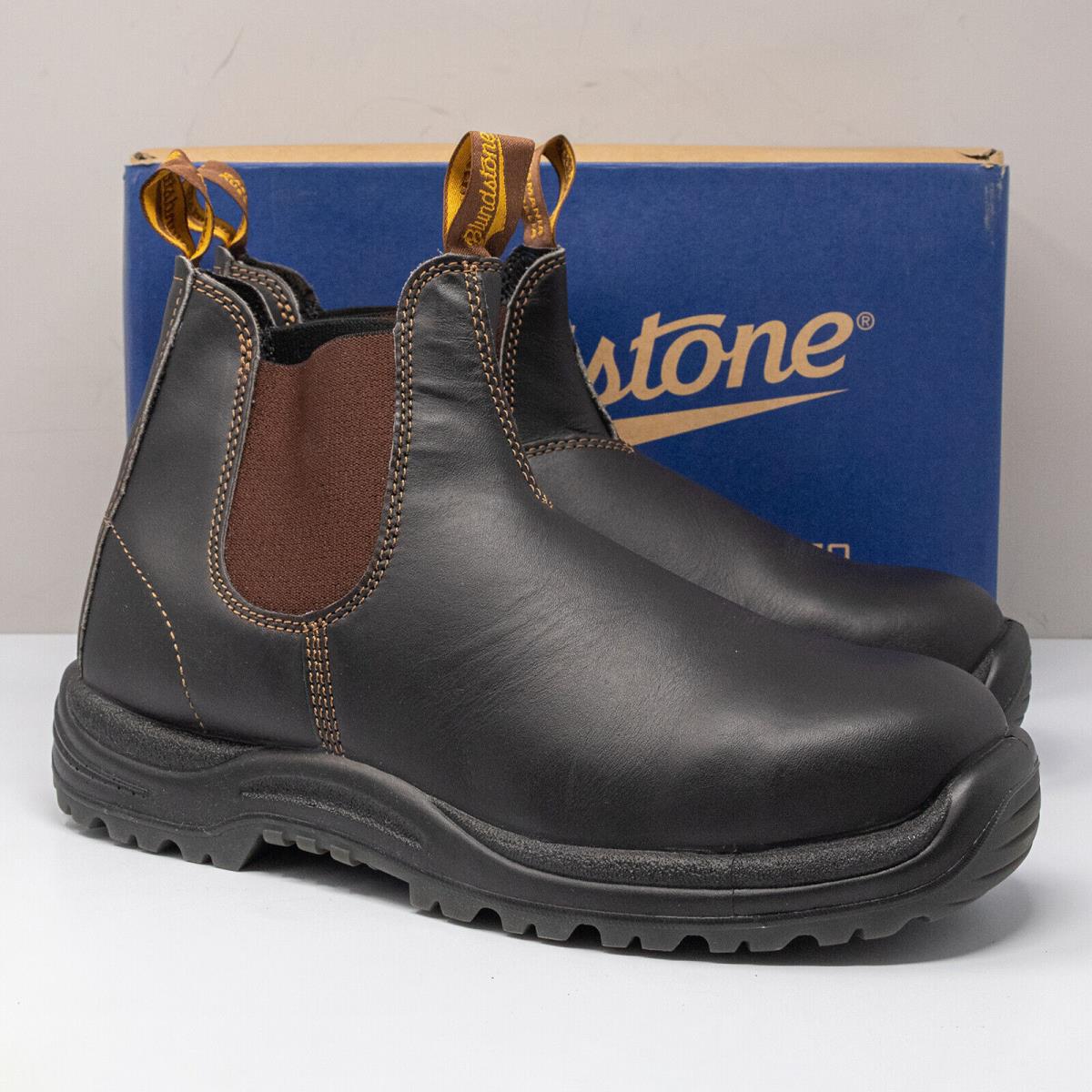 Blundstone 172 Stout Brown Men`s Safety Toe Boots 12 US 11 AU