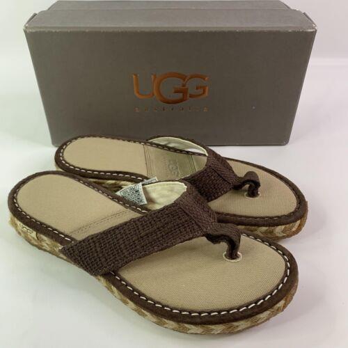 Ugg Australia Chocolate Brown Playa Sandals Shoes Size 7