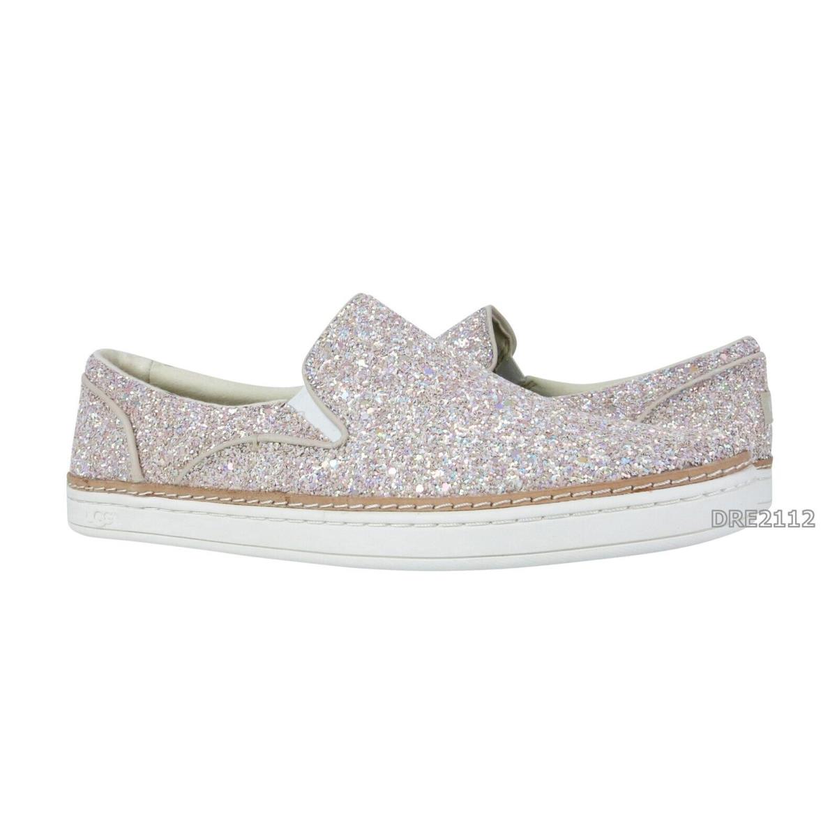 Ugg Adley Chunky Glitter Confetti Leather Slip-on Sneakers Womens Size 8