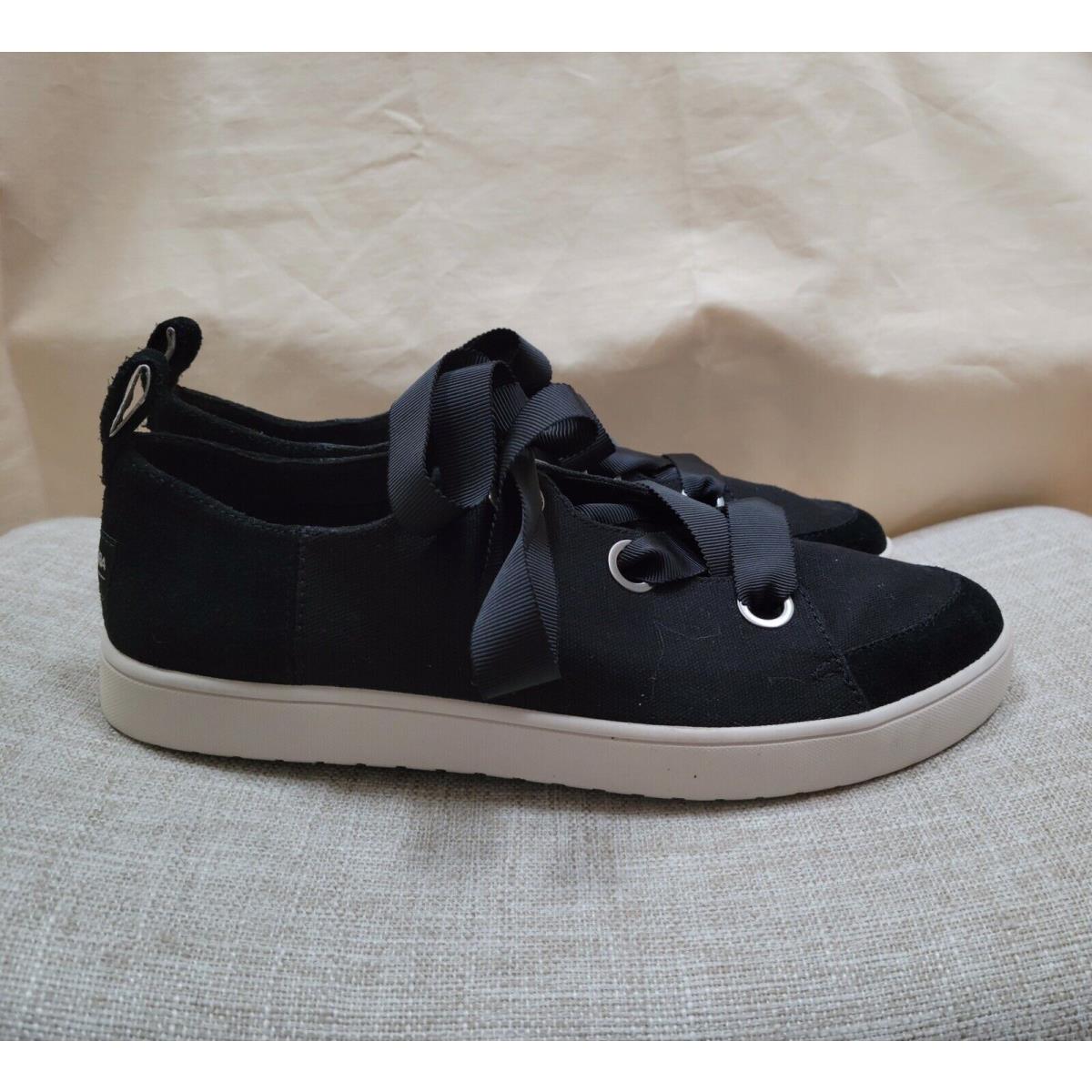 Koolaburra Ugg W Penley Sneakers Black Ribbon Lace-up Ortholite Canvas Shoes 9.5