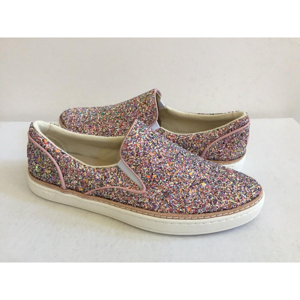 Ugg Adley Chunky Glitter Confetti Pink Leather Sneakers US 6.5 / EU 37.5 / UK 5