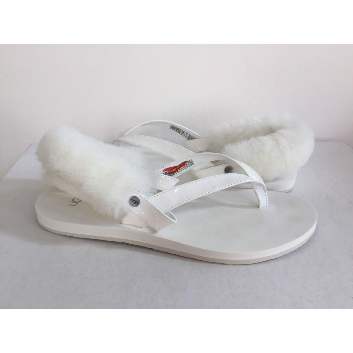 Ugg Laalaa Slide White Shearling Back Strap Sandal US 11 / EU 42 / UK 9.5