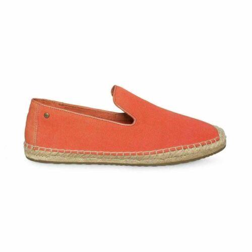 Ugg Sandrinne Hazard Orange Espadrille Canvas Flats Loafers Womens Shoes 8