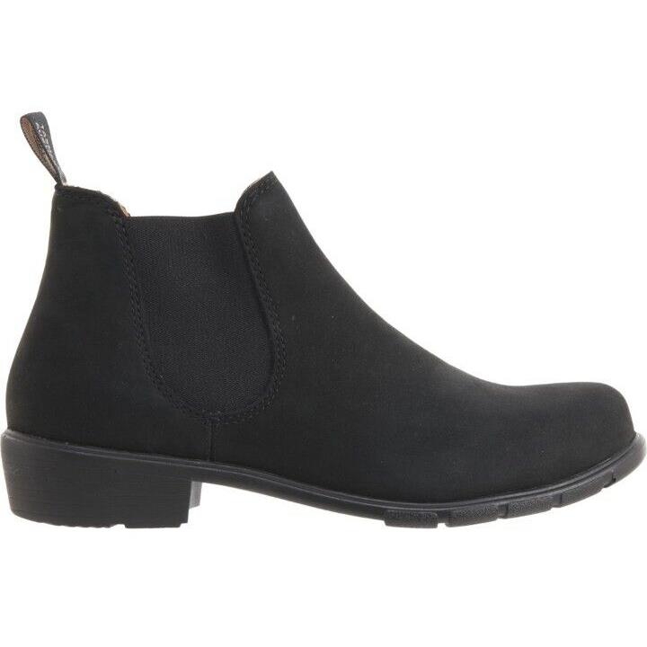 Blundstone BL 1977 Ankle Chelsea Boot Low Heel Black Nubuck Uk/au 4 Women`s 7 US