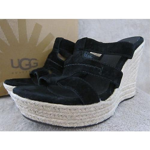 Ugg Australia Tawnie 1000404 Womens Black Leather Shoes US 9.5 Eur 40.5