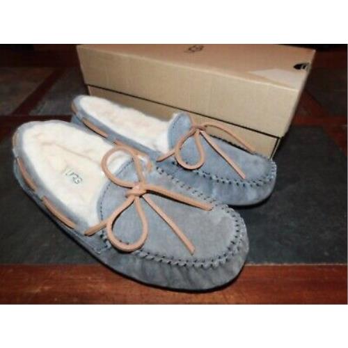 Ugg Australia Dakota Sherpa Sheepskin Moccasin Slippers Shoes Gray 36 5