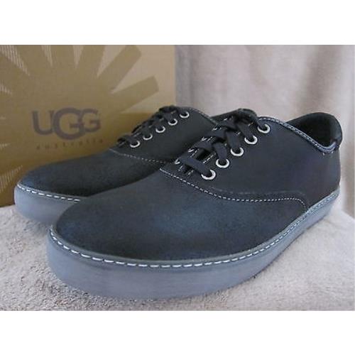 Ugg Australia Mens Black Garrick Decorative Leather Welt Shoes US 13 EU 47.0