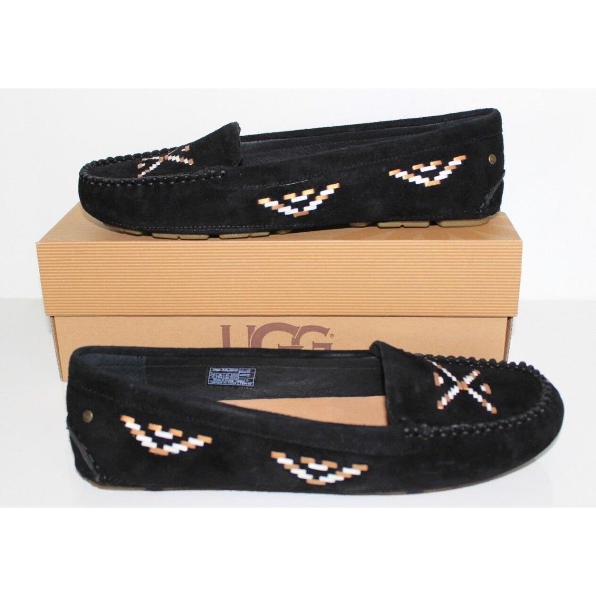 Ugg Australia 1007674 BK 11 Women Calze Rustic Moccasins Suede Shoes Black 11