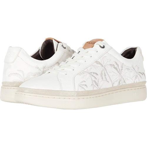 Ugg Men Cali Low Top Fashion Sneakers Shoes Palm Embroidered White 8 - White