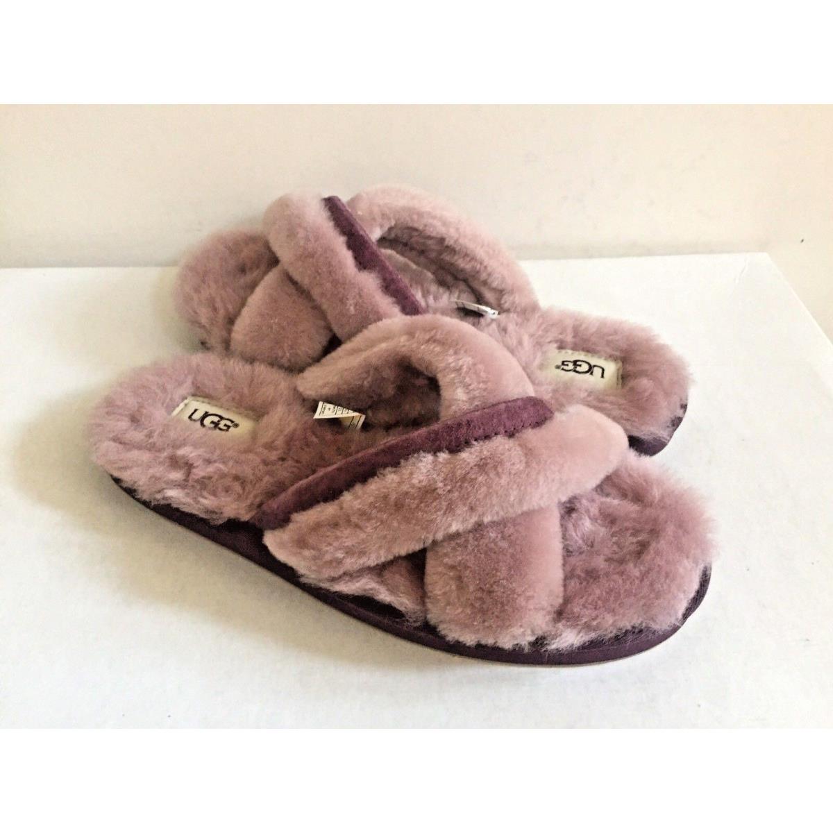 Ugg Abela Dusk Fluff Flip Flop Mocassin Slip ON Sandal US 10 / EU 41 / UK 8.5