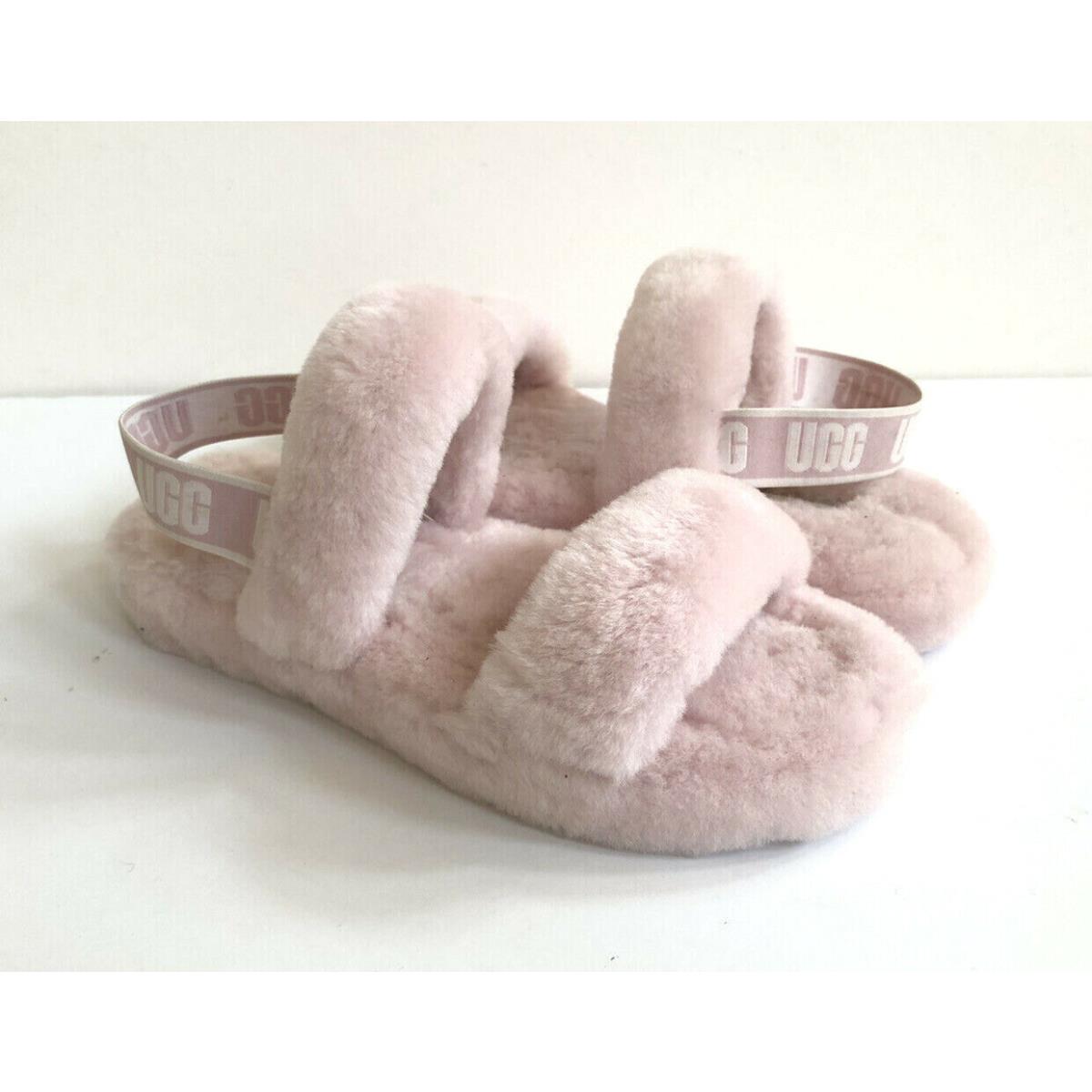 Ugg Fluff OH Yeah Slide Seashell Pink Shoe Youth US 4 /eu 36 /uk 3 Fit Women US6