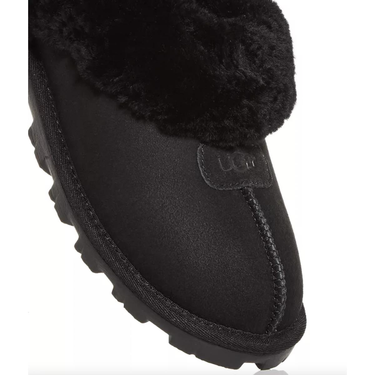 Women`s Size 7 Ugg Coquette Sheepskin Slide Slippers 5125 Black Uggs Shoes