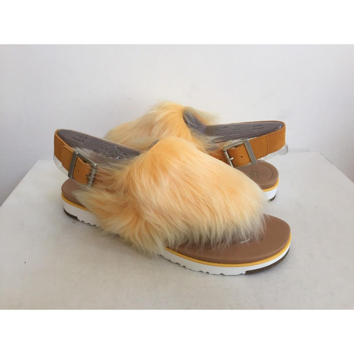 Ugg Holly Orange Zinnia Fluffie Sheepskins Strap Slippers US 6 / EU 37 / UK 4.5